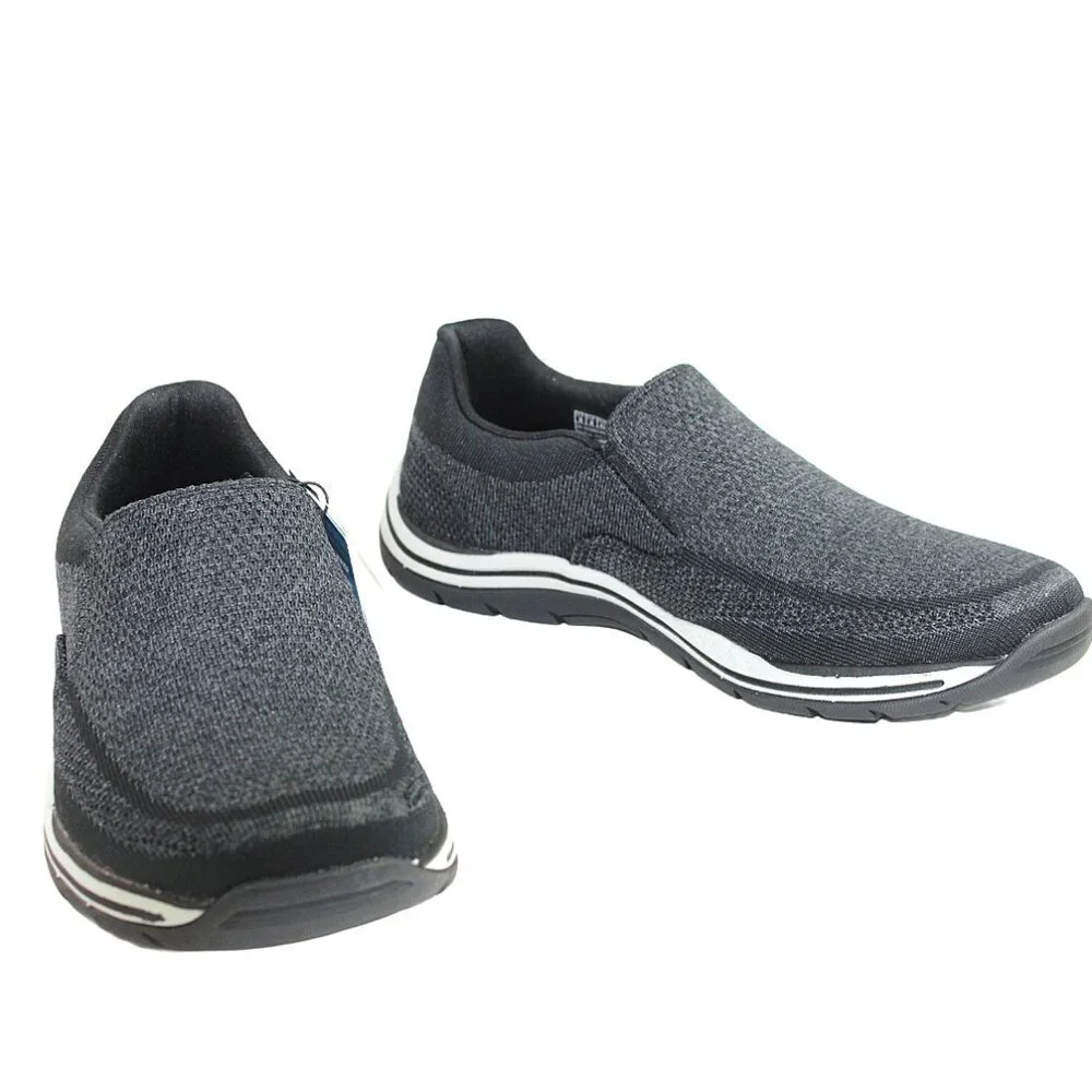 Skechers Expected Gomel Black Woven Mesh Air Cooled Extra Wide Sneaker, Size 9